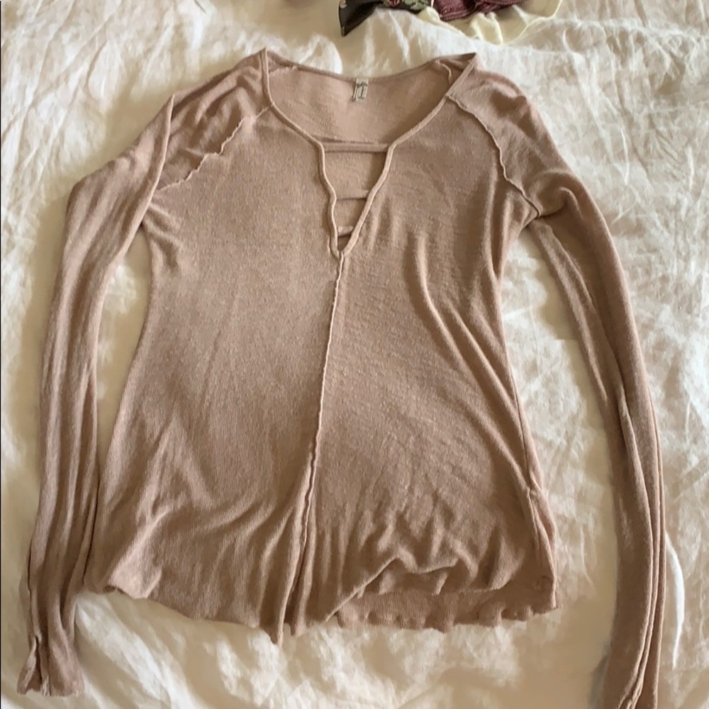 Free People sheer long sleeve